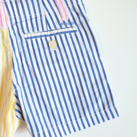 POLO Ralph Lauren Rainbow Striped Cotton Shorts / 4Y - Picture 3 of 6